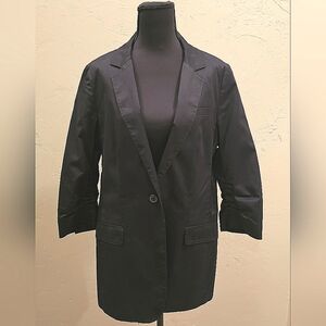[EXPRESS] NWOT Black Boyfriend Blazer Stretch 3/4 Sleeve《12》Black